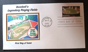 BASEBALL FENWAY PARK BOSTON RED SOX LEGENDARY PLAYING FIELD 2001 COLORANO SI FDC - Picture 1 of 1