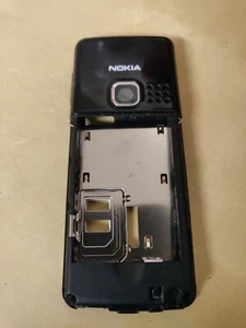 Genuine Nokia 6300 6301 Black Back Housing Fascia Cover With Mic & Power button - Zdjęcie 1 z 2