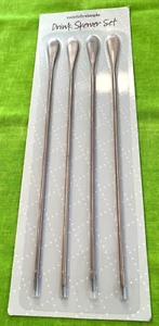 Set 4 Drink Beverage Skewer Set Tastefully Simple NIB Metal w/Handle ID Zesty ++ - Picture 1 of 5