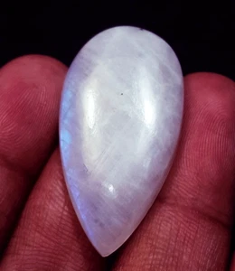 33.35 Ct Pear Certified 100% Natural White Rainbow Moonstone Loose Gemstone - Picture 1 of 6
