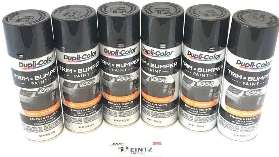 Duplicolor TB101 (6PACK) Black Auto Bumper & Trim 11oz. Aerosol Spray Paint - Imagem 1 de 1