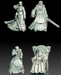Menschen Rohan Pferde König Nichte Fantasy Lotr Hobbit Mittelerde 28mm Khurzluk - Bild 1 von 3