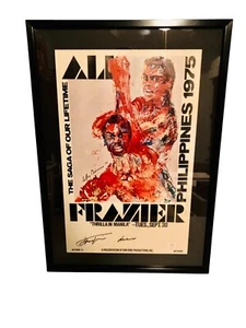 Autographed Muhammad Ali Joe Frazier “Thrilla In Manila” Poster By Leroy Neiman - Picture 1 of 15