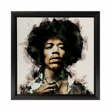 Quadro JIMI HENDRIX Ritratto stampa tela canvas cornice Poster Personalizzato