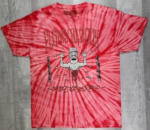Rick And Morty Floating Body Tickets Please Tie Dye Pink T-Shirt Men's L Large - Picture 1 of 4