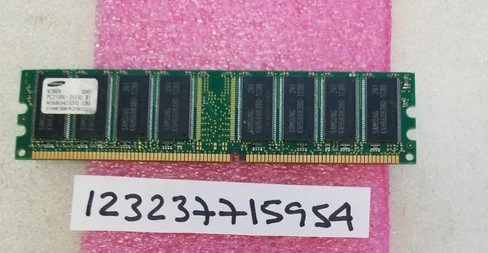 512MB DDR266 DDR1 266 PC2100 PC 2100 PC RAM 184PIN NON-ECC 16CHIPS INTEL AMD  - Image 1 of 1