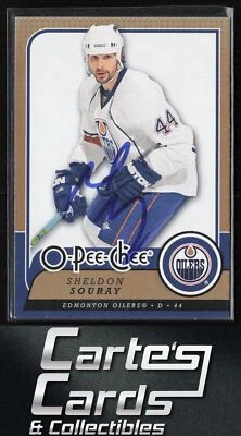 Sheldon Souray 2008-09 O-Pee-Chee #11 Edmonton Oilers TTM/IP Signed Auto - Image 1 of 2
