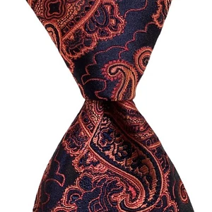 COUNTESS MARA Men's 100% Silk Classic Necktie Designer PAISLEY Blue/Pink/Red NWT - Picture 1 of 3
