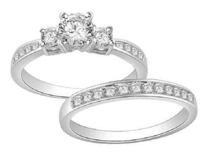For Women Bridal Engagement Ring VS F 1.20 Ct Lab Grown Diamond 14K White Gold - Image 1 of 4