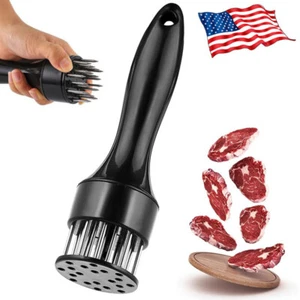 Professional Meat Tenderizer Stainless Steel Needle Cooking Hammer Kitchen Tool - Picture 1 of 13