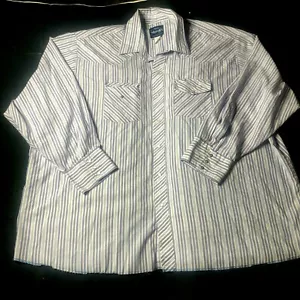 Wrangler Herren Vintage Western Rockabilly Pearl Snap Hemd Größe 3X Big Man - Bild 1 von 2