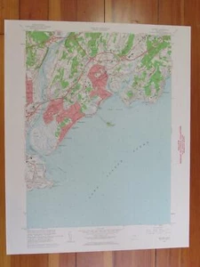 Milford Connecticut 1962 Original Vintage USGS Topo Map - Picture 1 of 1