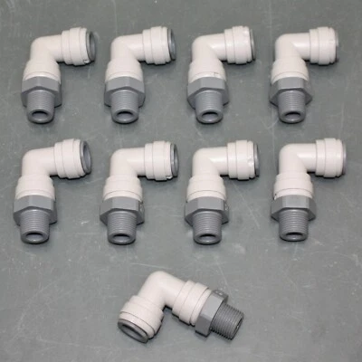 (9) John Guest Acetal Swivel Elbow PI091603S 1/2" Tube Push Fit x 3/8" Male BPST - Image 1 of 4
