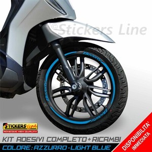Adhesivos Ruedas piaggio beverly Tiras Adhesivo Ruedas Color Azul Racing 2