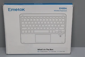 Emetok Kabellose Bluetooth Tastatur 12.9 11/iPad Air Mini EM004 QWERTZ Deutsch - Bild 1 von 3