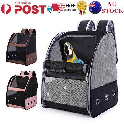 Birds Parrot Carrier Backpack Pet Portable Breathable Travel Bags Cage Tote Bag • 56.10€