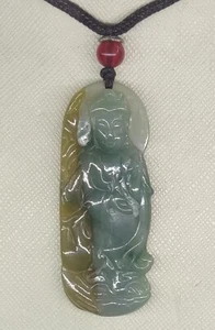 Myanmar certified natural A jade pendant Guanyin Bodhisattva jade pendant - Picture 1 of 10
