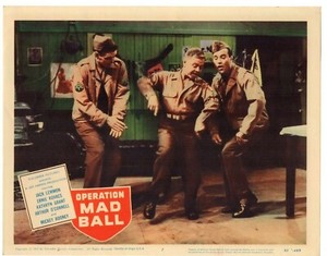 JACK LEMMON ERNIE KOVACS OPERATION MAD BALL 1957 ORIG 11X14 LOBBY CARD   LC3643