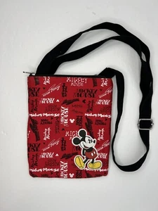 Disney Parks Mickey Mouse Umhängetasche Autogramm rot Canvas - Bild 1 von 11