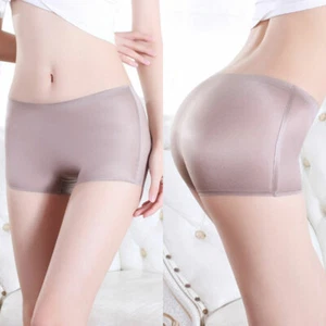 Seamless Panty Boxers Shorts Silky Lingerie Brief Knicker Underwear Smooth Soft - Picture 1 of 12