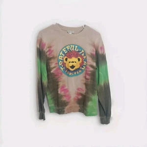 Grateful Dead Forever Womens Teddy Bear Tie Dye Graphic Sweatshirt Size S Small - Imagen 1 de 3