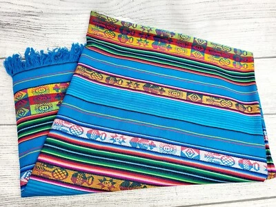 Colorful Ecuadorian Aztec Tablecloth Cinco de Mayo Tablecloth Large 64x80" - Image 1 of 4