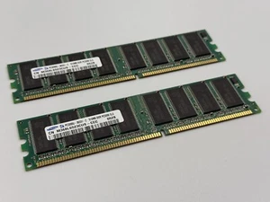 Samsung 1 GB (2x 512MB) M368L6523DUS-CCC PC3200U DDR1 SDRAM DIMM CL3 - Picture 1 of 4