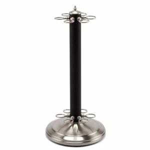 BILLARD CUE Queue Kö Queue soporte soporte de cola 6 colas negro-acero inoxidable - Imagen 1 de 4