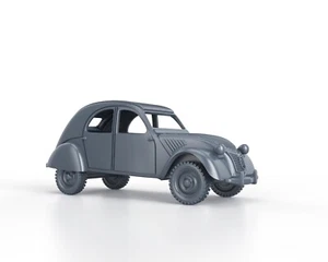 FRENCH Citroen 2CV tarp- 1/48 1/56 1/72 1/87 1/100 3D Print Resin Model - Imagen 1 de 4