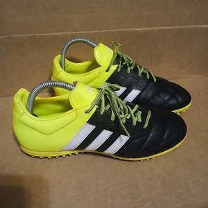 adidas ACE 15.3 TF Leather - Core Black/White/Solar Yellow Men 7.5 Soccer Shoes - Picture 1 of 6