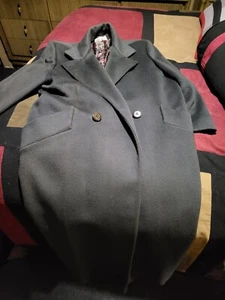 John Weitz Womens wool overcoat green size large - Picture 1 of 3