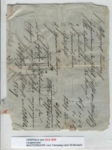 PreFilatelia A76 Austria Hungría 1839 Carta Vorphila Mauterndorf - Imagen 1 de 2