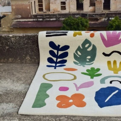 Handmade Rug Modern Hand Tufted 100 % NZ Wool Rectangle Shape Paris Carpet - Image 1 of 4