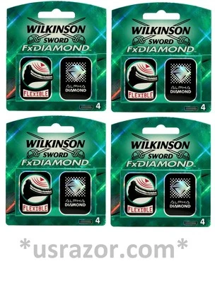 16 Wilkinson FX Diamond blades ft Schick Tracer Razor Cartridges Refills Germany