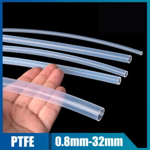 0.8mm-32mm Clear PTFE Tubing High-Temperature Resistance Flexible Extruder Tube - Picture 1 of 11