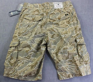 LUCKY BRAND LOGO Boys BEIGE CAMO CAMOUFLAGE CARGO SHORTS NWT Size 12 $44 - Picture 1 of 4