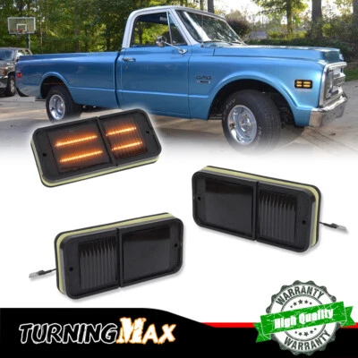 Marcador lateral LED ámbar Chevrolet para camioneta Chevy C10 GMC 68-72 Foto 1 de 4