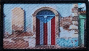 Parche Puerta Bandera Puerto Rico Viejo San Juan con Sujetador Marca VELCRO® Camuflaje - Imagen 1 de 1