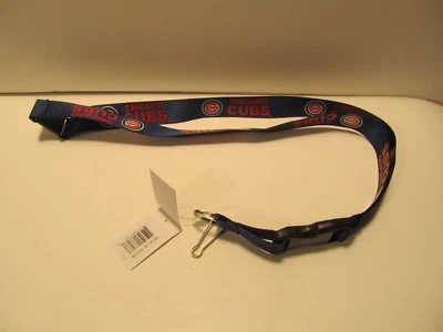 CHICAGO CUBS MLB Blue KEY CHAIN LANYARD DETACHABLE BUCKLE 1" W 22" L NEW - Image 1 of 4