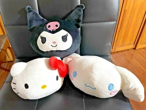 3 Sanrio Licensed Cinnamoroll/Hello Kitty/Kuromi Face Dome Plushie 4.7in NEW - Picture 1 of 11