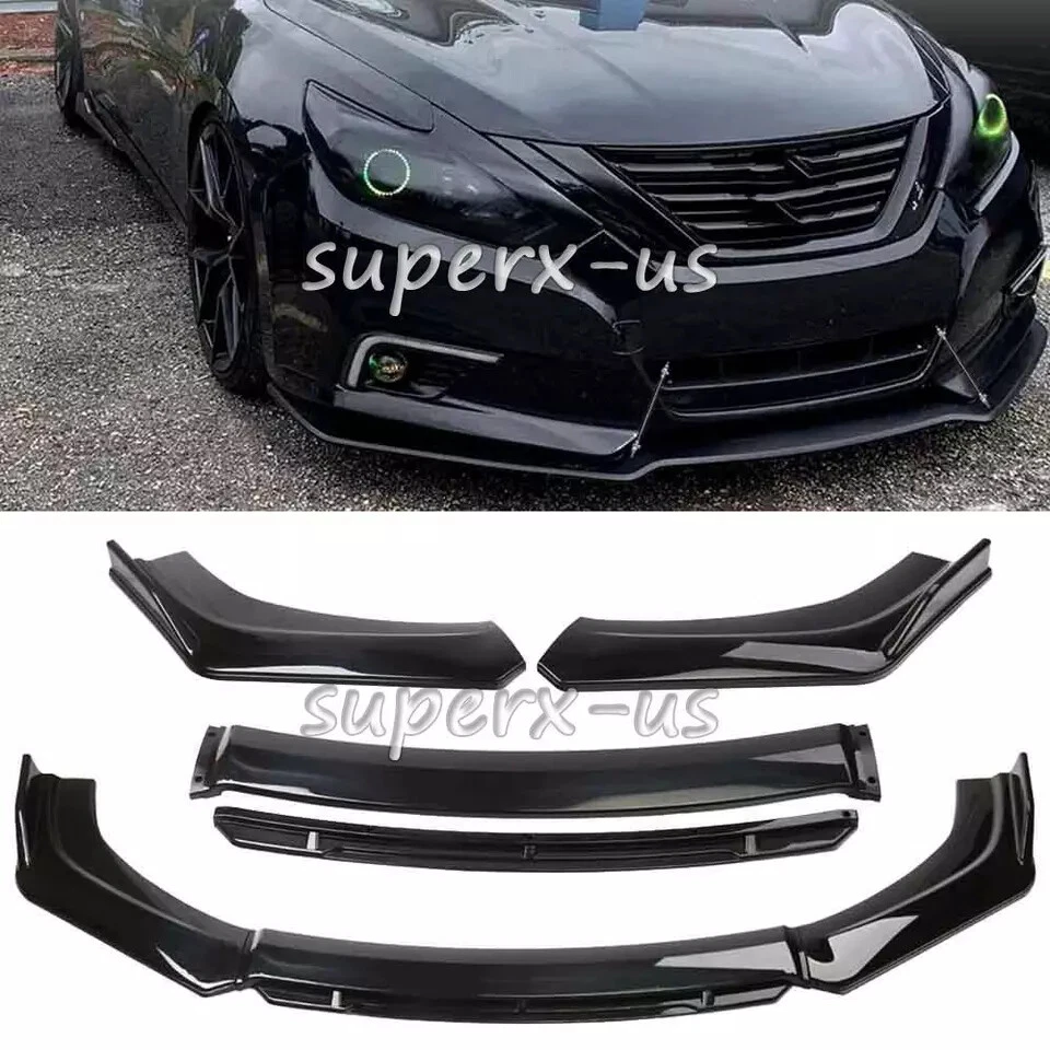 For Nissan LEAF Hatch 4-Door EV 2011-21 Front Bumper Lip Splitter Spoiler Gloss Foto 1 de 4