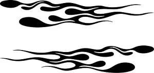 set of 2 Tribal Flame Vinyl Decals Truck, Motorcycle Tank, Car Decals A76 - Picture 1 of 2