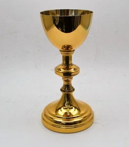 Bonito cáliz militar antiguo, taza esterlina, todo chapado en oro (CU310) chalice co. - Imagen 1 de 7