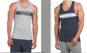 NWT Calvin Klein Logotipo de vibración para hombres Impresión gráfica Casual Active Tank Top Grande - Imagen 1 de 7