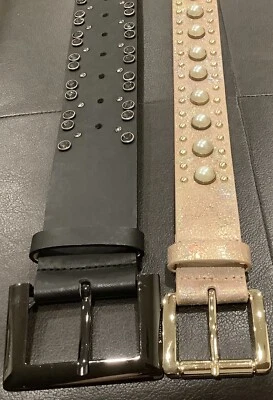 Juego de 2 cinturones tachonados para mujer talla pequeña” Foto 1 de 4