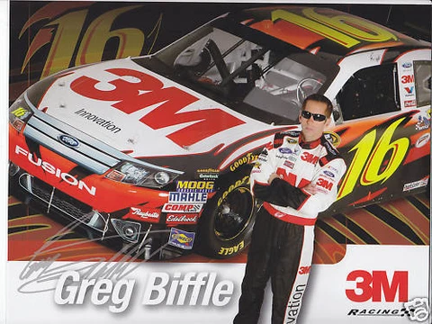 GREG BIFFLE 2010 3M SPRINT CUP SERIES POSTCARD #16 Cover