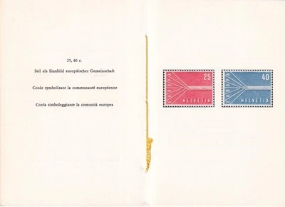 SA29a Switzerland 1957 Europa CEPT, hinged stamps in special booklet - Image 1 of 4