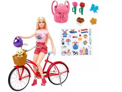 Nueva Barbie Rosa Pasaporte Holanda con Ropa de Bicicleta Accesorios de Viaje (Wd) Foto 1 de 3