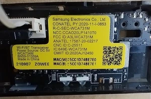 Modulo WiFi Tv Samsung UE50AU8070U Tasto On/off - Foto 1 di 4