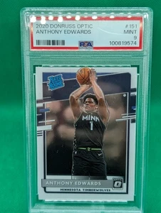 ANTHONY EDWARDS RC 2020-21 PANINI DONRUSS OPTIC RATED ROOKIE 151 MINT PSA 9 - Picture 1 of 2